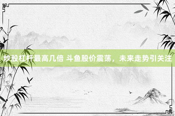 炒股杠杆最高几倍 斗鱼股价震荡，未来走势引关注