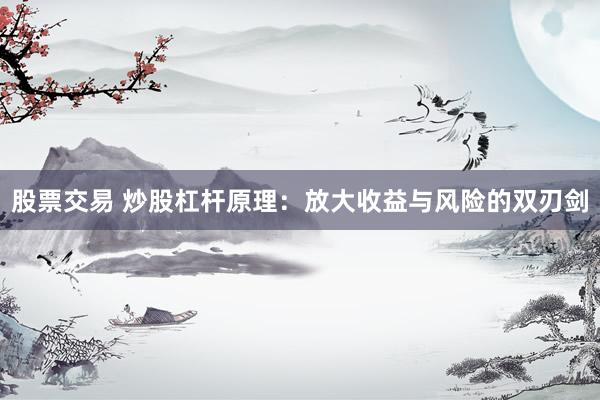 股票交易 炒股杠杆原理：放大收益与风险的双刃剑