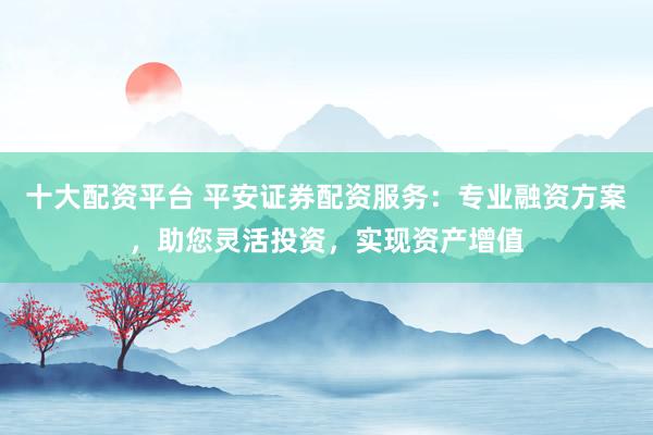十大配资平台 平安证券配资服务：专业融资方案，助您灵活投资，实现资产增值