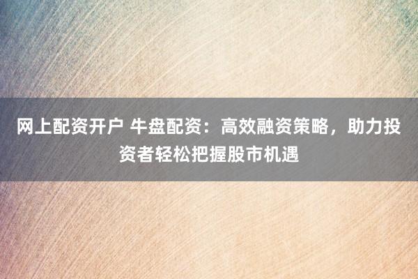 网上配资开户 牛盘配资：高效融资策略，助力投资者轻松把握股市机遇