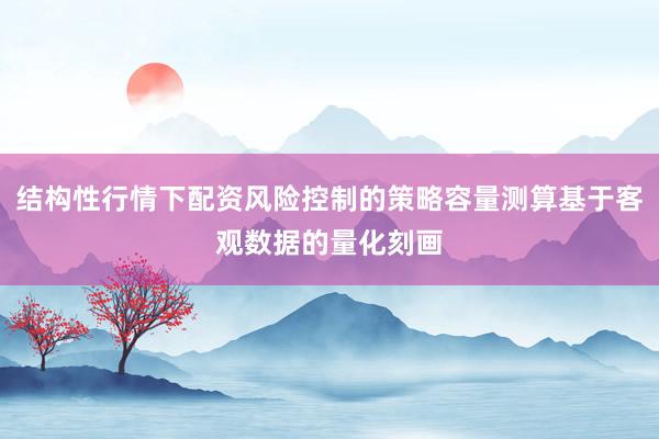 结构性行情下配资风险控制的策略容量测算基于客观数据的量化刻画