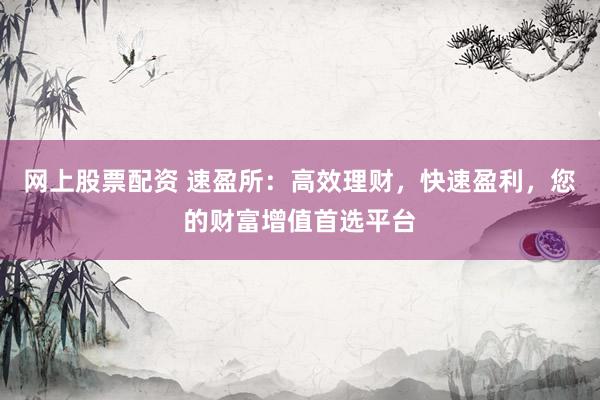 网上股票配资 速盈所：高效理财，快速盈利，您的财富增值首选平台