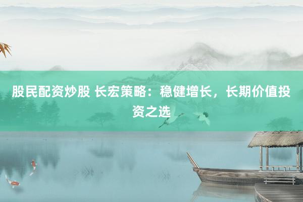 股民配资炒股 长宏策略：稳健增长，长期价值投资之选