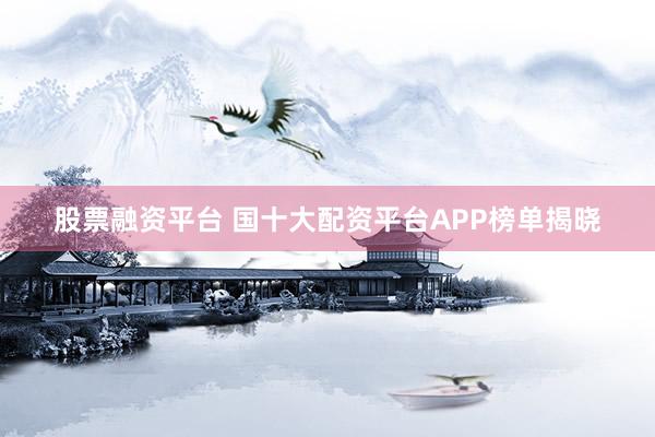 股票融资平台 国十大配资平台APP榜单揭晓