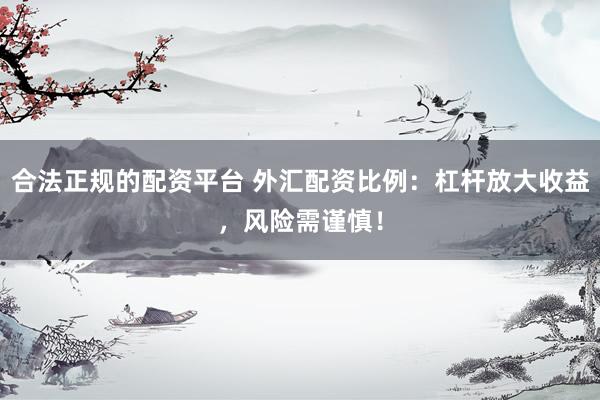 合法正规的配资平台 外汇配资比例：杠杆放大收益，风险需谨慎！