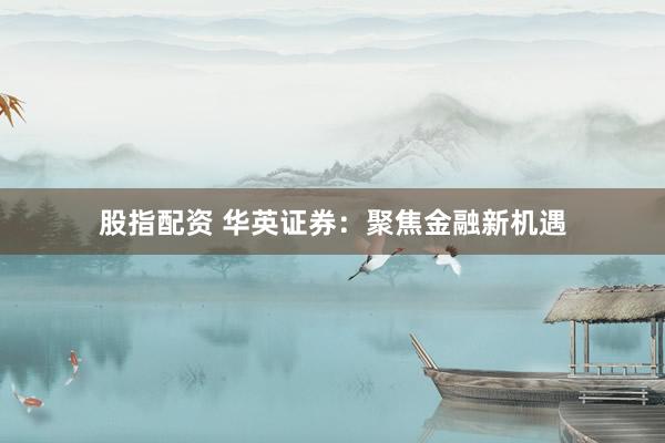 股指配资 华英证券：聚焦金融新机遇